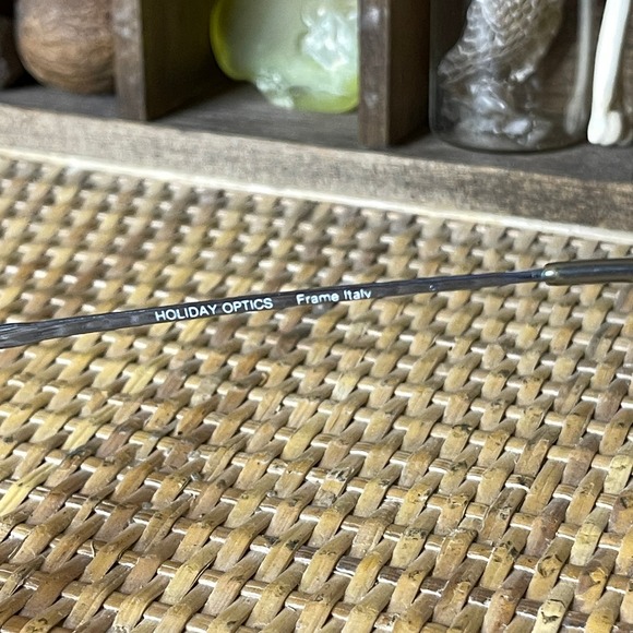 Vintage 80s Glasses Silver Toned Frames Large Lenses Italian Holiday Optics - Picture 9 of 9